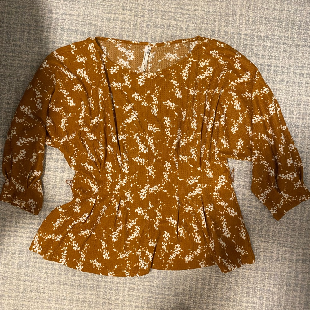 Anthropologie Mustard Blouse